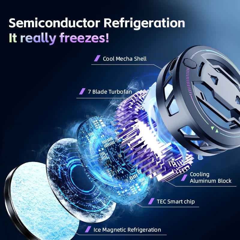 RS6 RGB Magnetic Phone Cooler – Fast Semiconductor Cooling for Mobile & Tablet