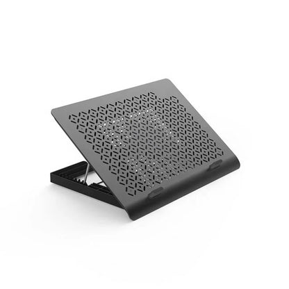 Adjustable 11–17.3" Laptop Cooling Pad - Foldable Metal Cooler with USB Fan