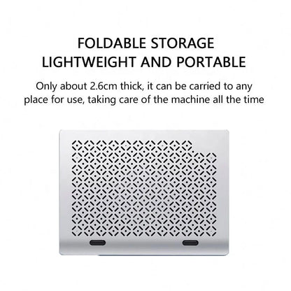 Adjustable 11–17.3" Laptop Cooling Pad - Foldable Metal Cooler with USB Fan